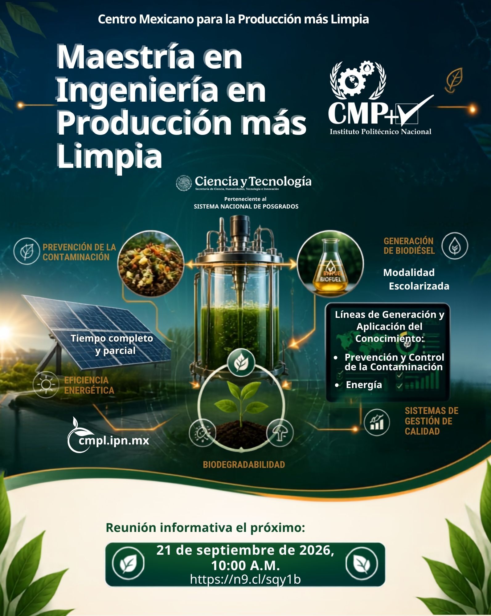 Maestría en ingeniería en producción más limpia